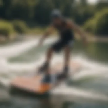 Unique wakeboard park board design showcasing flex and durability