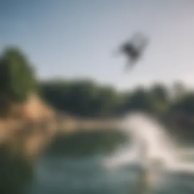 The Role of Wakeboard Parks in Skill Development Vibrant wakeboard park with riders enhancing their skills