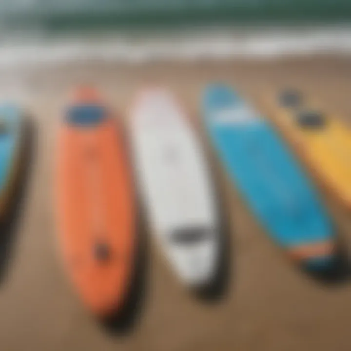 Comparison of different surf paddle board designs