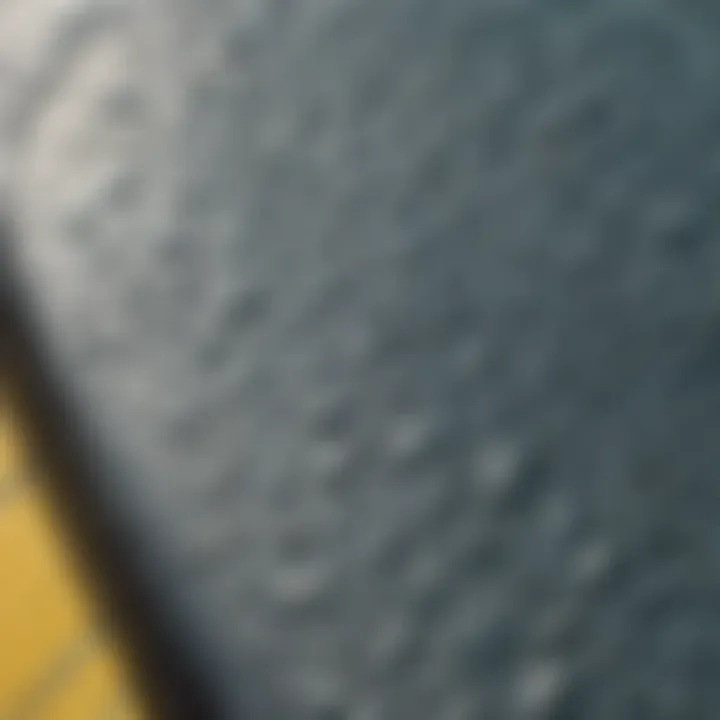 Close-up of paddle board material and texture