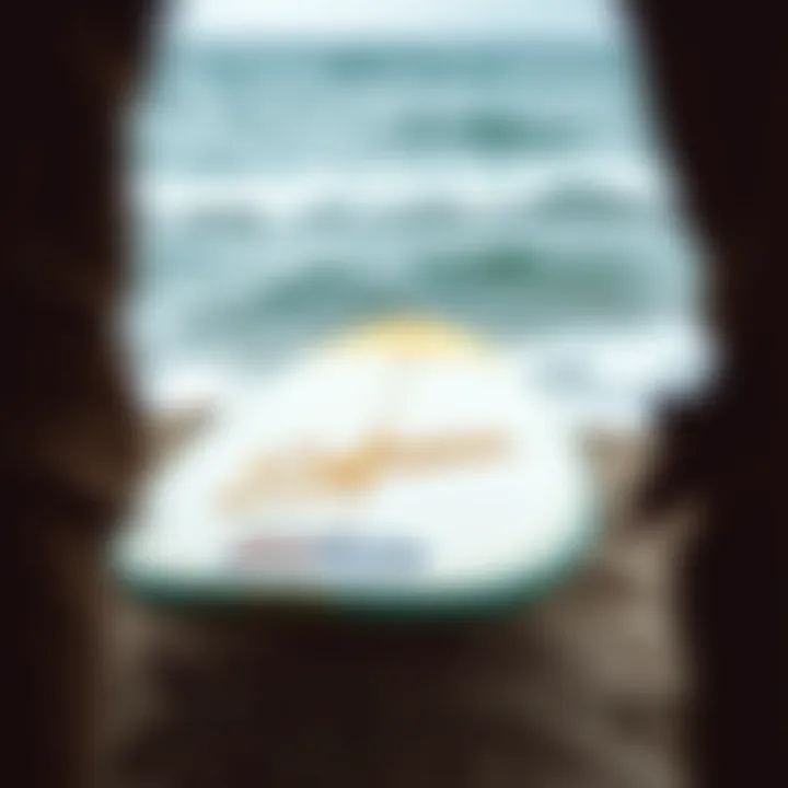 A well-maintained surfboard after a successful repair, ready for the ocean.