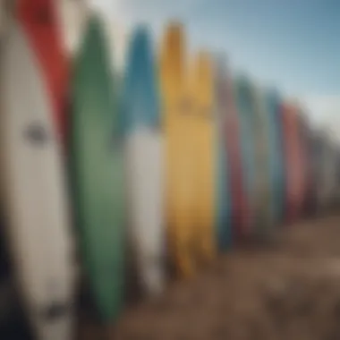 Sustainable Surfing Supplies Eco-friendly surfing supplies displayed, highlighting sustainable practices in the industry