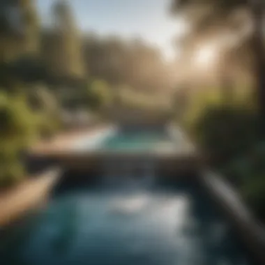 Endless Pool Wave Machine in a Natural Setting A serene setting with an Endless Pool wave machine surrounded by nature
