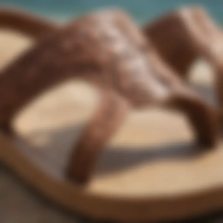 Close-up of Ohana sandal design features