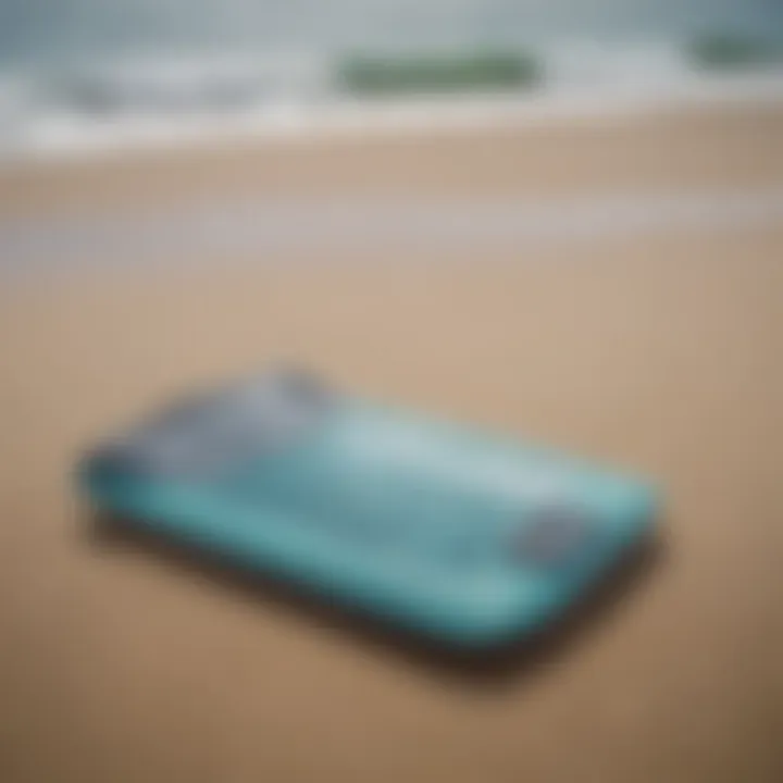 Close-up of a high-quality boogie board highlighting its unique design features