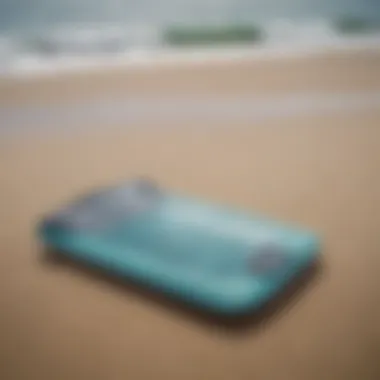Close-Up of Boogie Board Design Features Close-up of a high-quality boogie board highlighting its unique design features