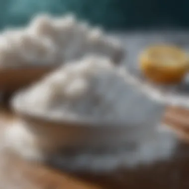Ocean Salt in Culinary Arts Spread of ocean salt in a culinary setting