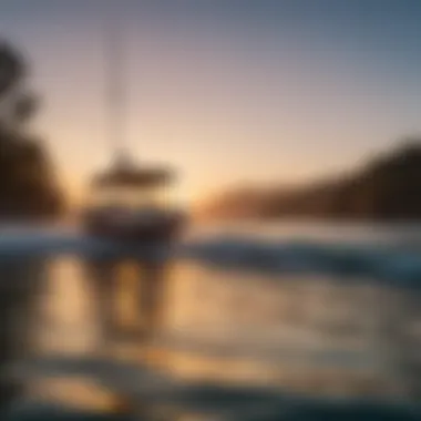 Sipaboard Serenity at Sunset A sipaboard gliding over serene waters at sunset