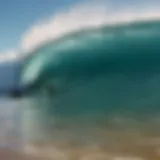 Surfer analyzing wave conditions