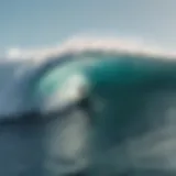 Surfer riding a majestic wave