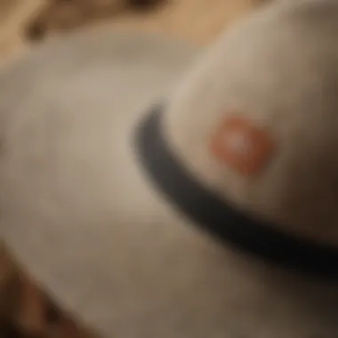 Close-up of Billabong bucket hat's material and stitching