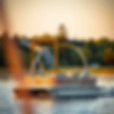 A modern pontoon ski tower showcasing innovative design and construction materials