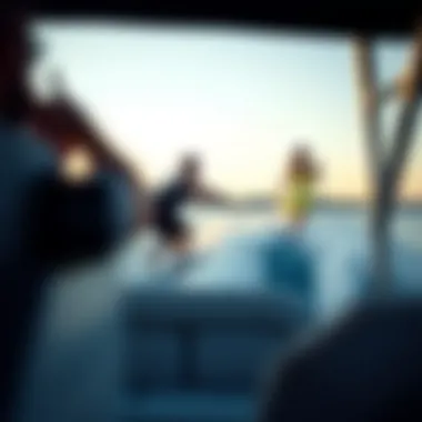 Safety features integrated into pontoon ski towers ensuring a secure experience