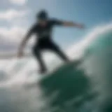 A sleek electronic waveboard gliding over a wave