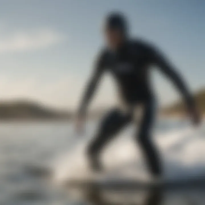 Marshall wetsuit in a dynamic water sport environment