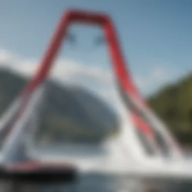 Sleek Design of Reverse Arch Wakeboard Tower Illustration of a reverse arch wakeboard tower showcasing its sleek design
