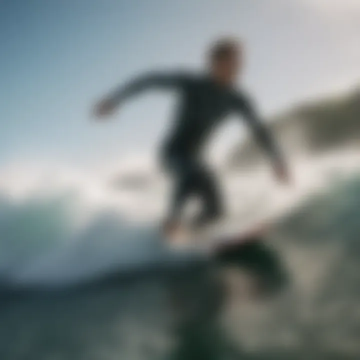 Surfer wearing the Rip Curl Flashbomb in action on the waves