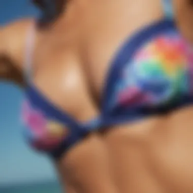 Close-up of high-performance fabric used in Roxy bikini