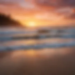 A breathtaking sunset over a popular surf beach in Costa Rica