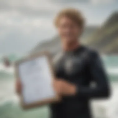 Celebrating Achievements in Surfing John John Florence receiving an award at a surfing competition