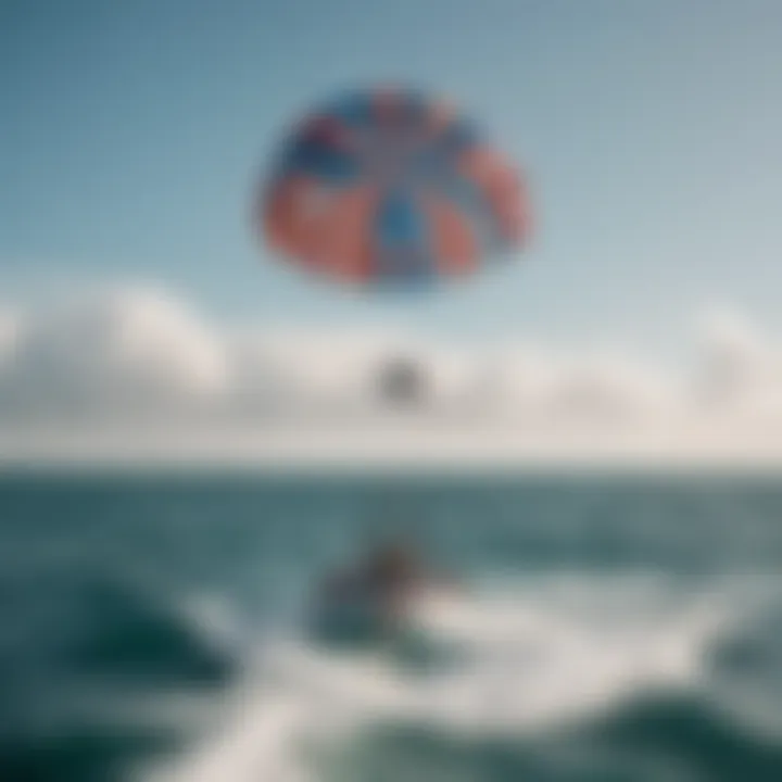 A group of friends enjoying a day of parasailing over the ocean