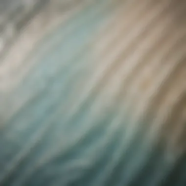 Close-up of the texture and design of a short foam surfboard