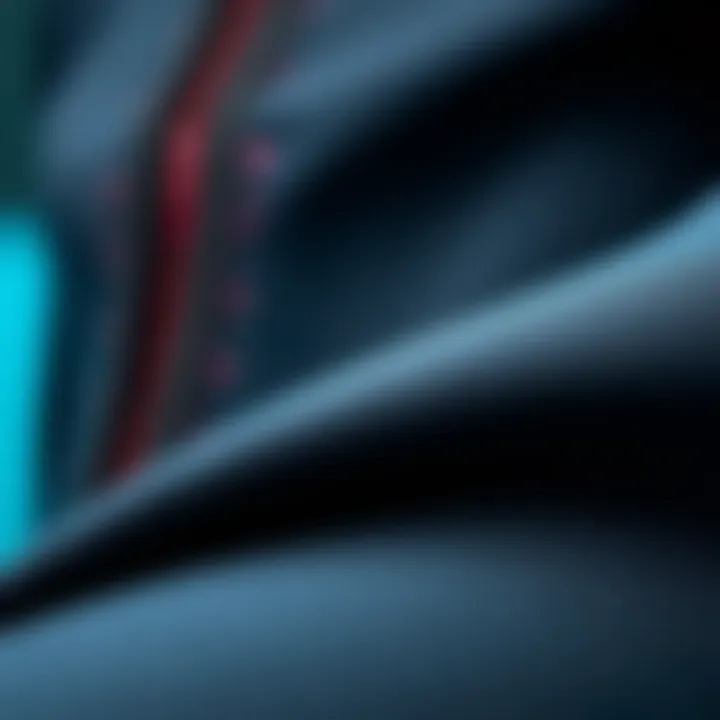 Close-up of wetsuit material texture