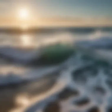 The Serenity of Ocean Waves Calm ocean waves gently lapping against the shore