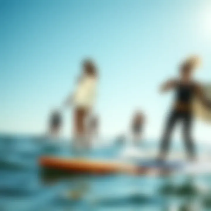 Enjoying the Water with SUP Foil Boards A group of SUP foilers enjoying a sunny day on the water