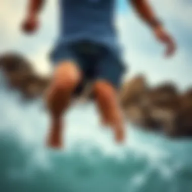 Volcom Frochickie Shorts in Action Volcom Frochickie shorts in an action sports setting