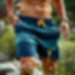 Stylish Volcom Frochickie shorts displayed outdoors