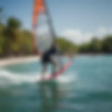 Panoramic view of windsurfing spots in Key West