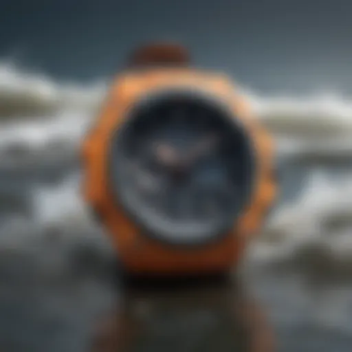 G Shock watch displaying tide information