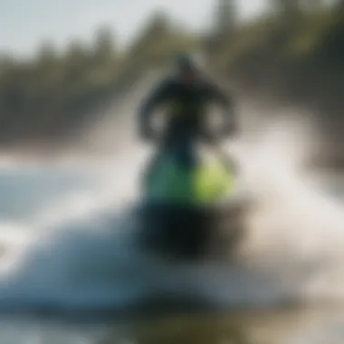 Exciting jet ski action on the waves at Greenwood Beach