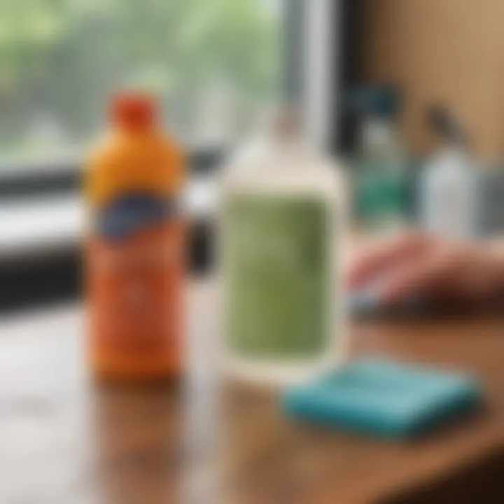 Various eco-friendly grip tape cleaners on a table