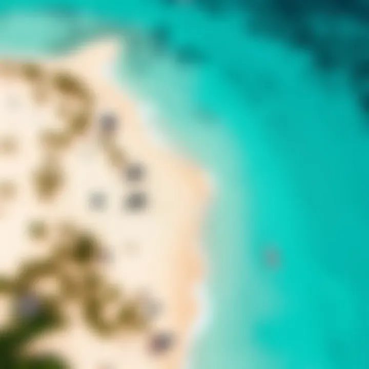 Aerial view of Ke Iki Beach showcasing its pristine sands and turquoise waters