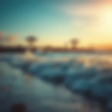 Waves crashing on the shore at Ke Iki Beach during sunset