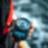 Professional anemometer used for wind speed measurement