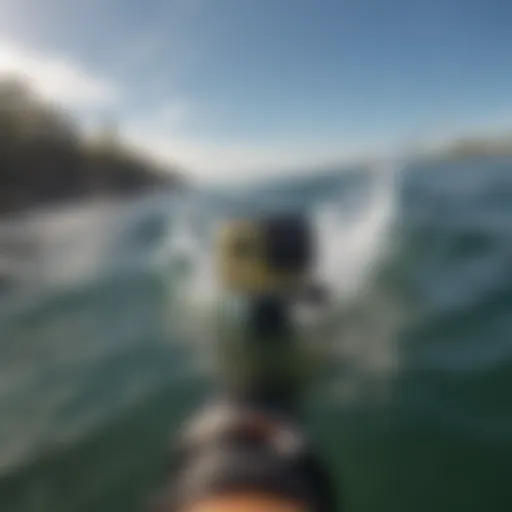 Underwater GoPro with anti-fog solution applied