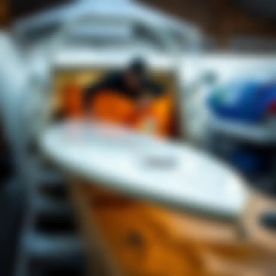 Surfboard wrapped for shipping