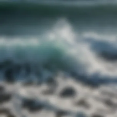 Close-up of ocean water creating soothing rhythms