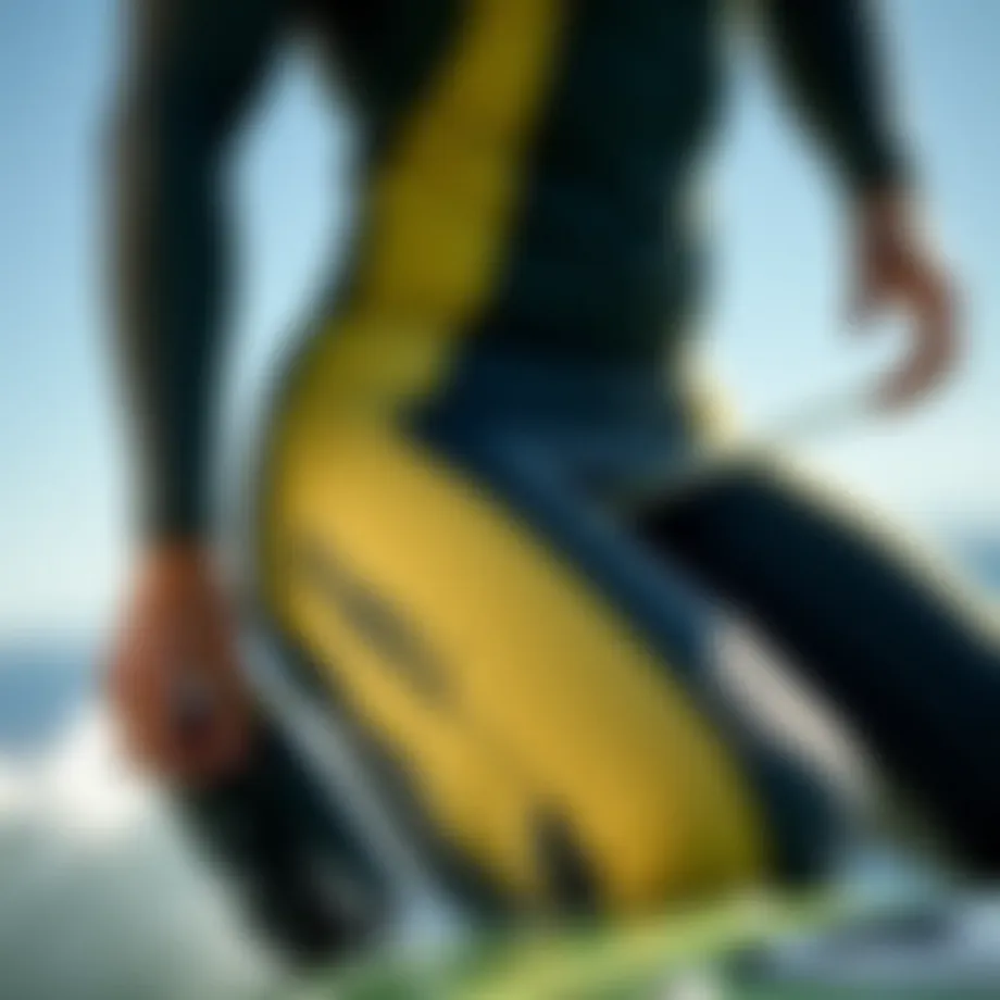 Close-up view of O'Neill springsuit showcasing its flexible design