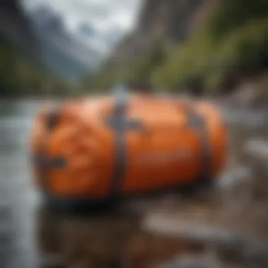 Water-Resistant Material of Patagonia Duffel Backpack Patagonia Duffel Backpack showcasing its water-resistant material