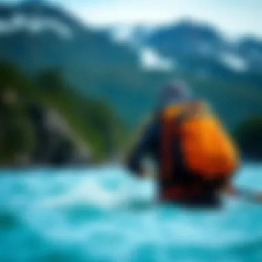 Patagonia Refugio 26L in Action Patagonia Refugio 26L backpack in use during a watersport activity