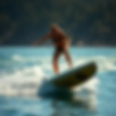 Thrilling User Experience User experience showcasing the thrill of riding the Radinn Carve electric surfboard.