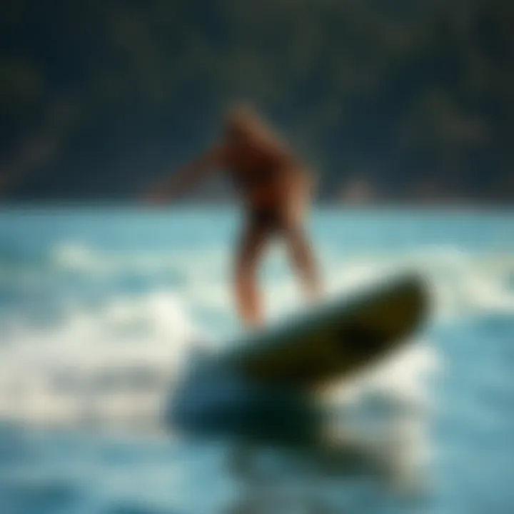 Thrilling User Experience User experience showcasing the thrill of riding the Radinn Carve electric surfboard.