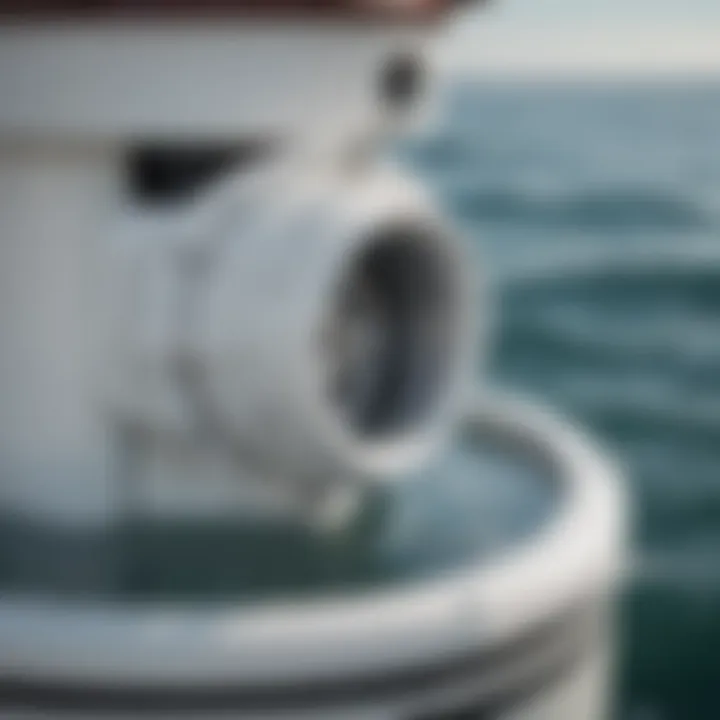 Close-up view of the Seabin's filtration system