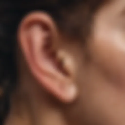 Close-up view of an ear depicting signs of distress