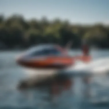 Performance and Agility of the Slingshot Hover Glide Foil Slingshot Hover Glide Foil in action on the water, demonstrating performance and agility.