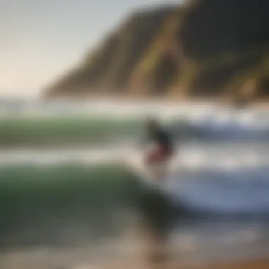 Surf lesson in progress on a sunny Australian beach